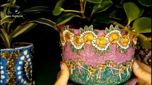 DIY Поделки ДЕКОР ЦВЕТОЧНЫХ ГОРШКОВ РАКУШКАМИ