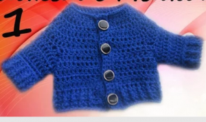 Кокетка крючком. Вязание для кукол. Кофта крючком. 1 часть