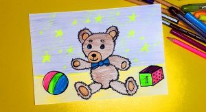 Как нарисовать медвежонка/Рисуем с ребёнком