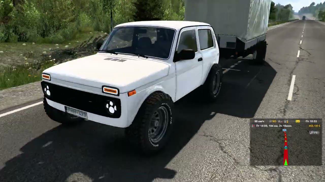 [ETS 2] LADA 4x4 Trailer Delivery to NordLand of RusMap смотреть онлайн