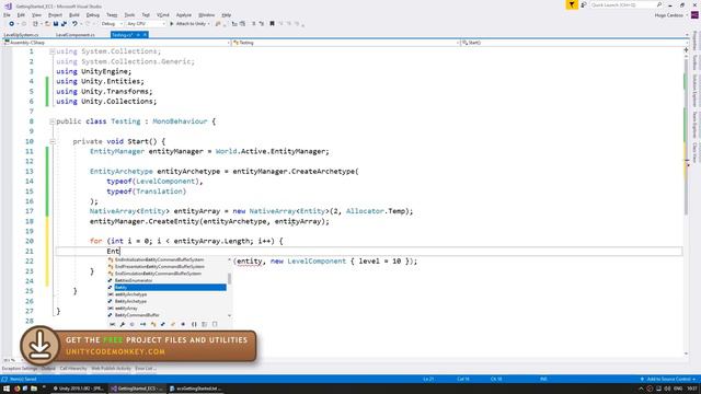 Getting Started with ECS in Unity 2019