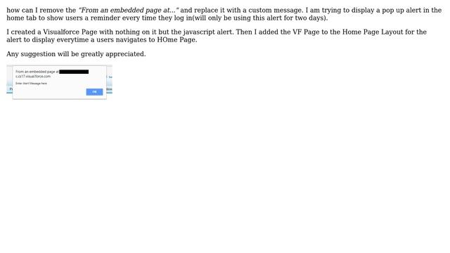 Salesforce: Customize Javascript pop up window "title" in Chrome