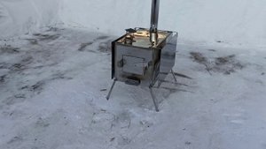 Печь в палатку из нержавейки.