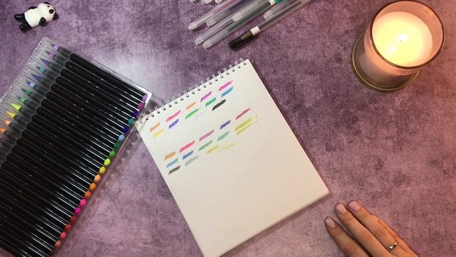 Покупки канцелярии из магазина Fix Price (фломастеры-кисти и гелевые ручки) смотреть онлайн