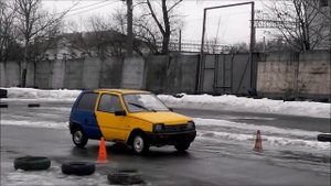 Первый пробный заезд на автомобиле ОКА в 9 лет