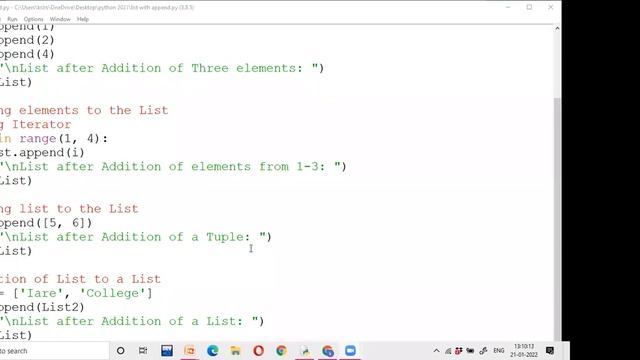 Methods with List Data Type Python by K. Suvarchala