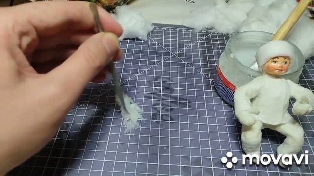 Шапочка - ушанка для ватной игрушки.
