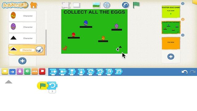 Scratch Junior Lesson 9: Easter Egg Game смотреть онлайн