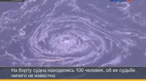 Водоворот.  Корабль затягивает в воронку !