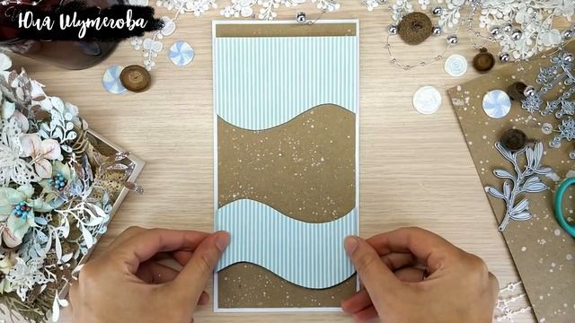 НОВОГОДНЯЯ ОТКРЫТКА от создания декора (цветы из фоамирана, конфеты из картона) до композиции DIY