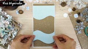 НОВОГОДНЯЯ ОТКРЫТКА от создания декора (цветы из фоамирана, конфеты из картона) до композиции DIY