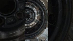 Красим диски стальные без грунта.