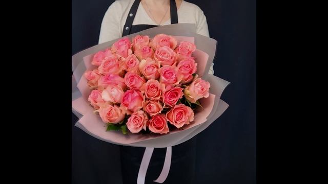 Букет из 25 розовых роз Florellesi id 1249 смотреть онлайн