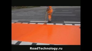 Winter холодный пластик. Дорожная разметка ручное нанесение.