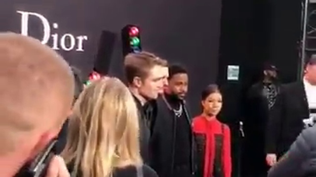 Rob posing with Kris Van Assche at Dior Show 20/01/2018