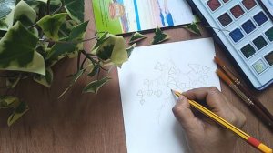 WATERCOLOR PAINTING | HOW TO PAINT Ivy plant | Easy Painting FOR BEGINNERS