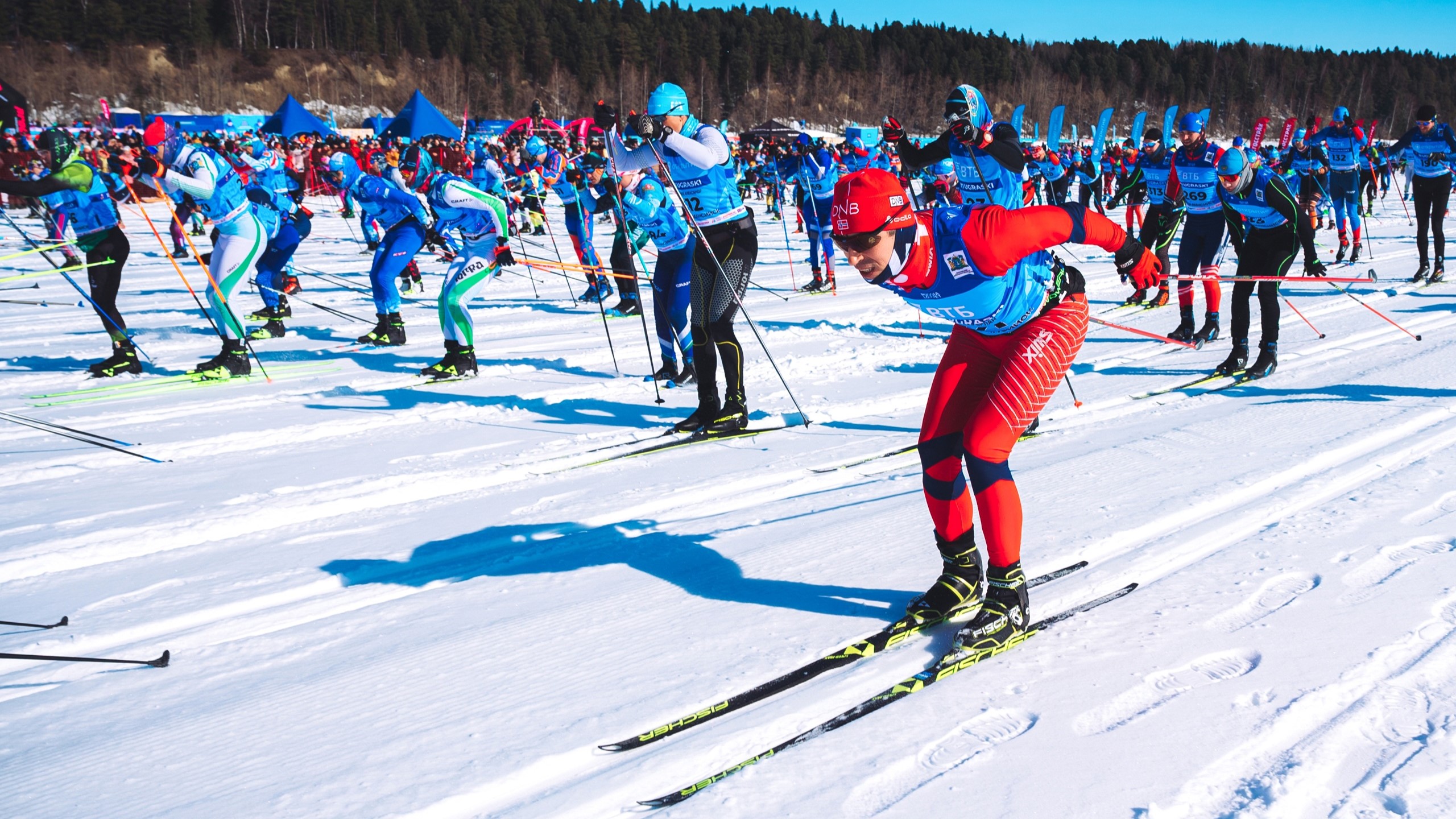 На спорте. Югорский лыжный марафон. 5 часть