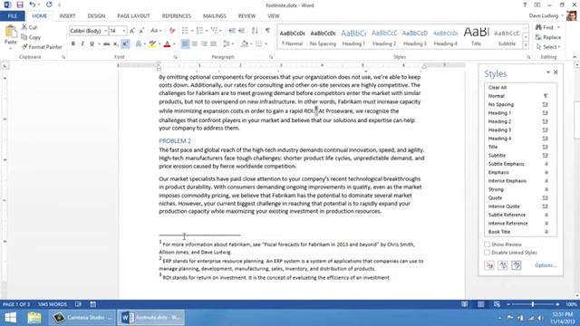Word Изменение шрифта, размера и форматирования сносок смотреть онлайн