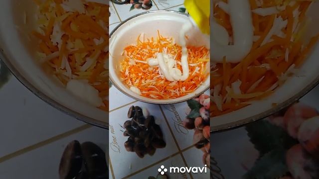Салат из 90х/Просто и вкусно! #простаяеда #едавдеревне  #деревенскаяеда #рецепт #салат