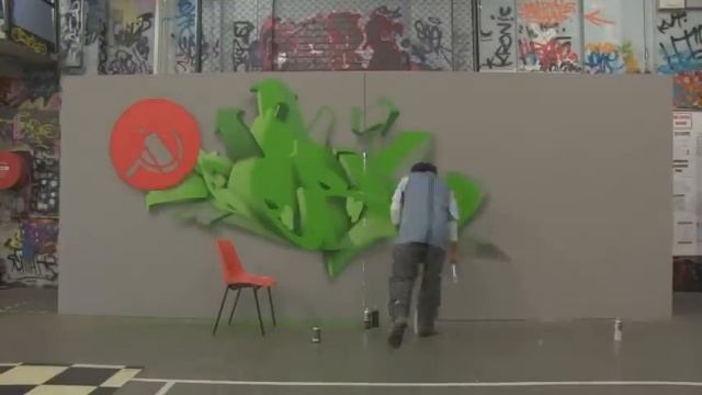 Graffiti piece 3D Wildstyle - 3rd Degree Bern - Time lapse #1 смотреть онлайн