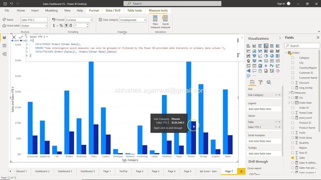 Power BI tutorial for calculating Year to Date (YTD) and Comparing it with total смотреть онлайн