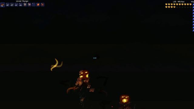 Terraria - Pumpkin Moon Final Wave: Ranger with no potions, buffs or self-healing смотреть онлайн