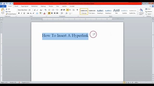Shortcut Key To Insert A Hyperlink In Ms Word смотреть онлайн