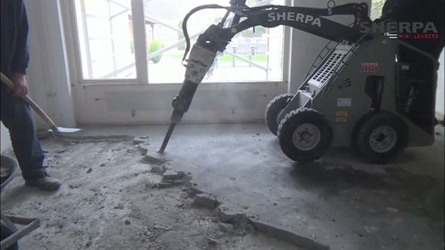 демонтажные работы с помощью погрузчика Sherpa | заказать демонтажные работы смотреть онлайн