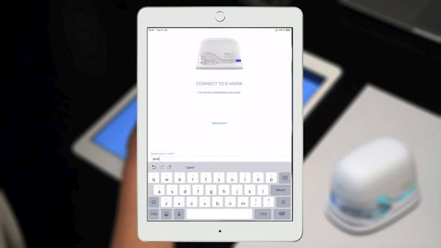 COLOP e-mark portable colour printer: Setup Wizard (for iOS)