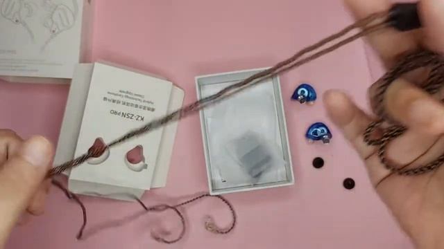 KZ ZSN PRO HYBRID TECHNOLOGY EARPHONE CLASSIC UPGRADE IN-EAR MONITOR EARPHONE IEM BLUE AND SILVER