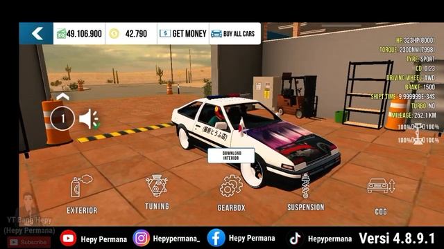 GEARBOX TOYOTA AE86 TUNE UP/LONGGOK NEW VERSI CAR PARKING MULTIPLAYER 4.8.9.1