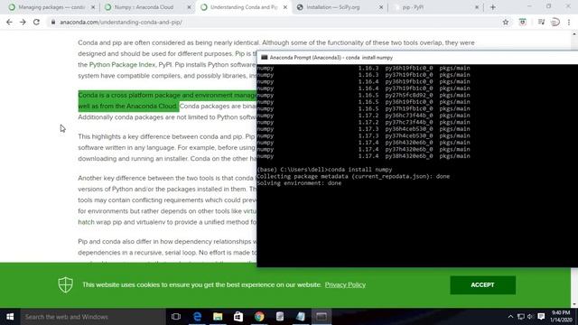 How to Install Numpy Part 2