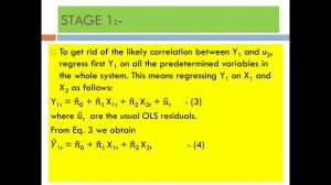 Two Stage Least Squares Method