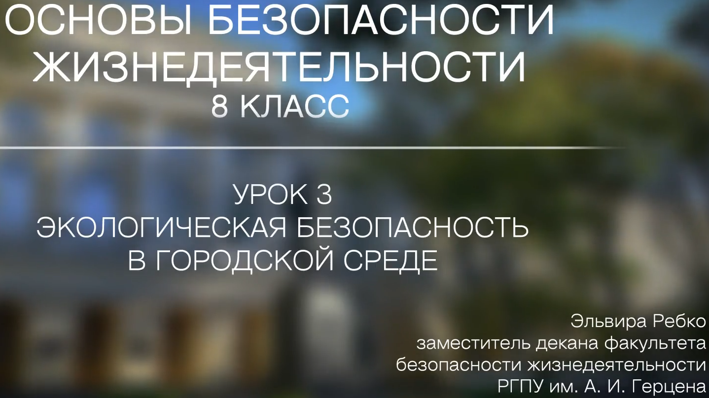 Безопасность в городской среде проект