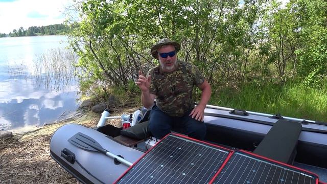 Солнечная панель Dokio 200w, Лодочный электромотор WATERSNAKE SXW 54 вместе на лодке River Boats 43 смотреть онлайн