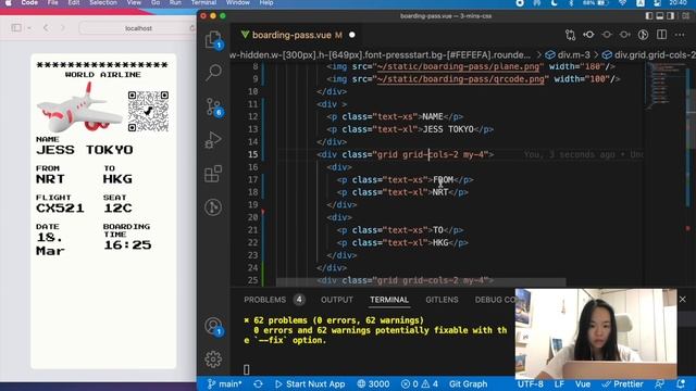 watch me code! - Boarding pass UI with Tailwind CSS // daily UI design ☆彡 смотреть онлайн