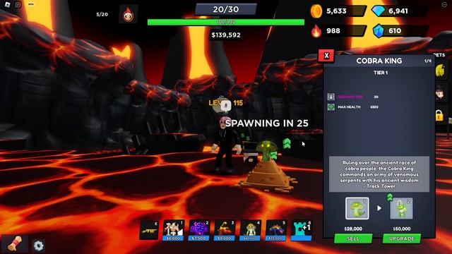 NEW COBRA KING TOWER!! (Roblox World Defenders) смотреть онлайн