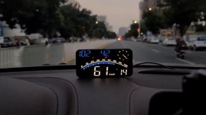 Gps speedometer heads up display for cars G10 Blue white speed clock trip time multi-function hud