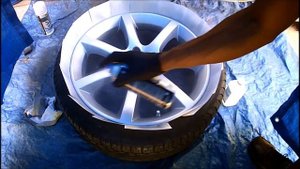 How To Paint Aluminum Wheels Duplicolor Hyper Silver Wheel Coating - Infiniti G35 18 Inch Rims Pt.