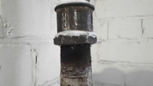 Восстановленная газовая труба в 4 п. Соосность так и не восстановили идеально, трубу гнули,.