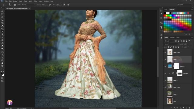 Photoshop Tutorial:Pre Wedding Bride Photo Editing смотреть онлайн