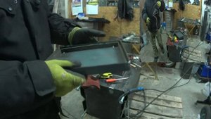 Самодельная печка из металла в гараж