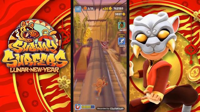 Jia в наряде дикий зверь решила отпраздновать лунный новый год(Subway Surfers:Lunar New Year) смотреть онлайн