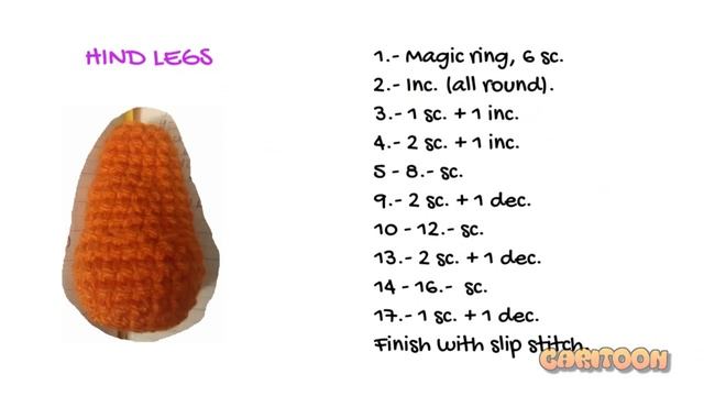 AMIGURUMI KURAMA Written Pattern In English.