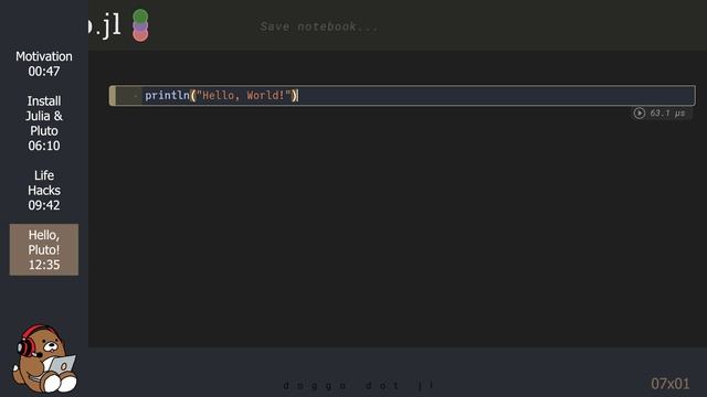[07x01] How to Install Julia and Pluto.jl (Reactive Notebook Programming Environment for Julia) смотреть онлайн