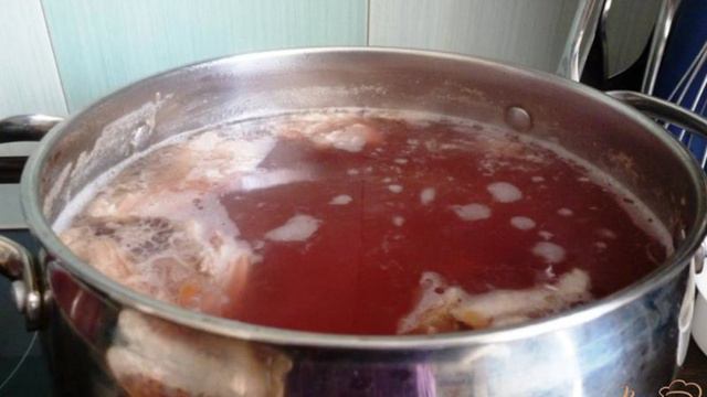 Борщ со свежей и кислой капустой