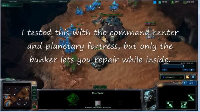 Starcraft 2: How to repair a bunker with an scv inside it смотреть онлайн
