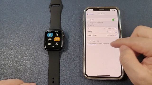 How IWO i7 Pro Smartwatch Connect with iPhone and Siri Bluetooth Music Remote Camera function Demo смотреть онлайн