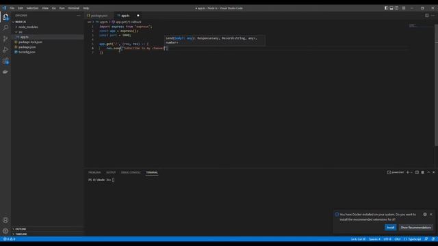TypeScript Setup With Node Js & Express