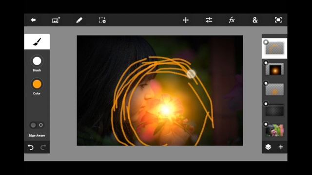 How to edit Light flower in the dark | ps touch tutorial | photoshop touch editing смотреть онлайн